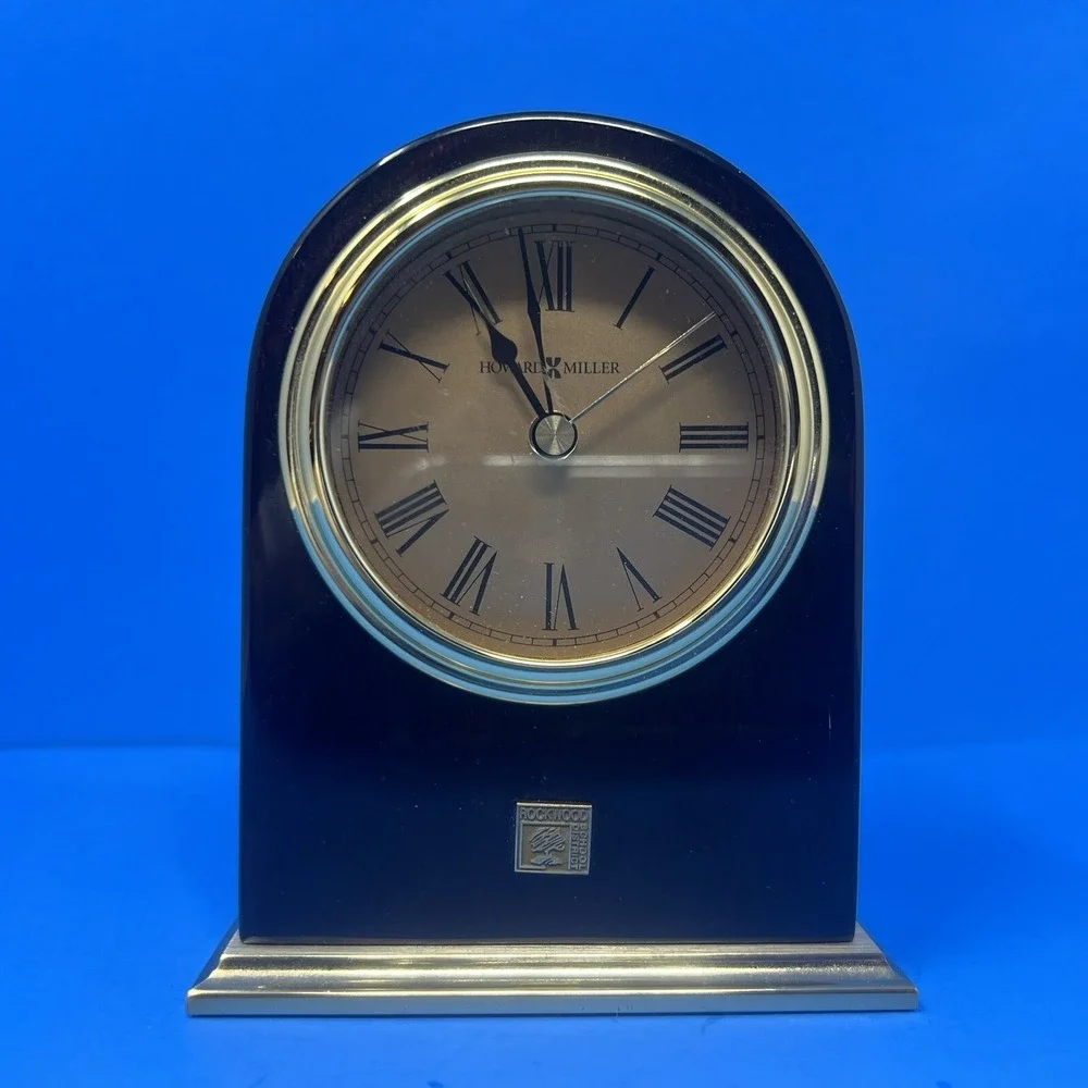 Howard Miller Rockwood Quartz Table Clock Desk Office Decor TESTED Works Modern
